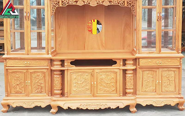 kệ tivi gỗ tự nhiên cao cấp