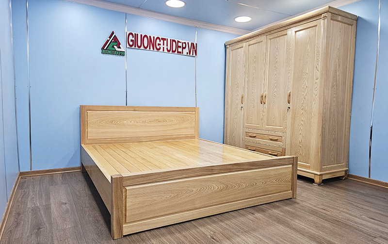 Nội thất phòng Ngủ - Giường ngủ - Tủ quần áo Gỗ PơMU Hiện Đại Đẹp - Giường Tủ Đẹp