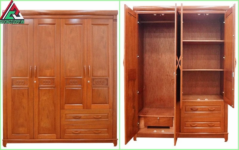 Tủ quần áo gỗ xoan đào