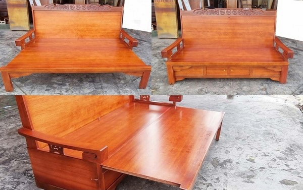 sofa giường gỗ giá rẻ tphcm