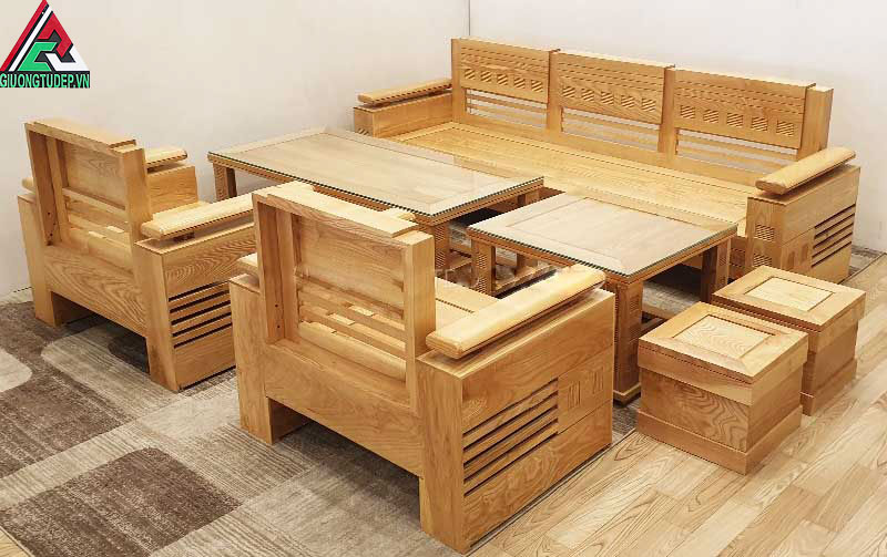 Sofa gỗ sồi mang nhiều ưu điểm vượt trội đáng để sở hữu