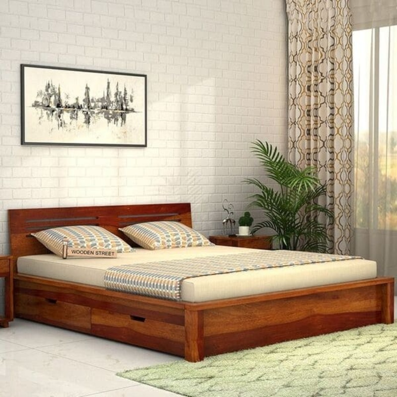 Giường có thiết kế hộp thường có đáy sát với sàn nên sẽ mang đến sự chắc chắn và an toàn