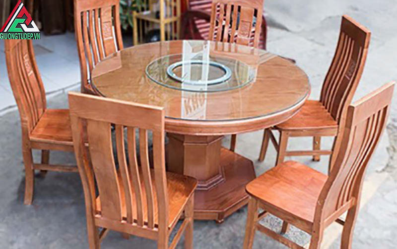 Mẫu bàn ăn gỗ xoan đào 6 ghế làm tăng giá trị thẩm mỹ cho căn nhà bạn
