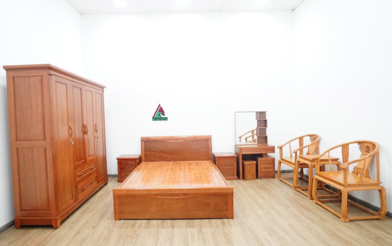 Combo phòng ngủ gỗ xoan đào CB27