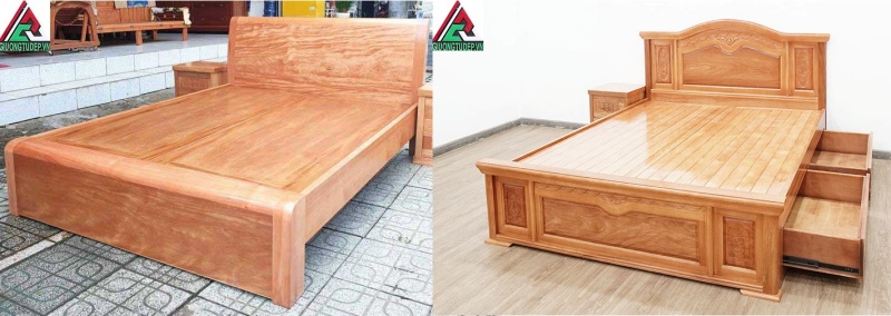Giường gỗ đinh hương được thiết kế với nhiều phong cách khác nhau dễ dàng cho khách hàng lựa chọn