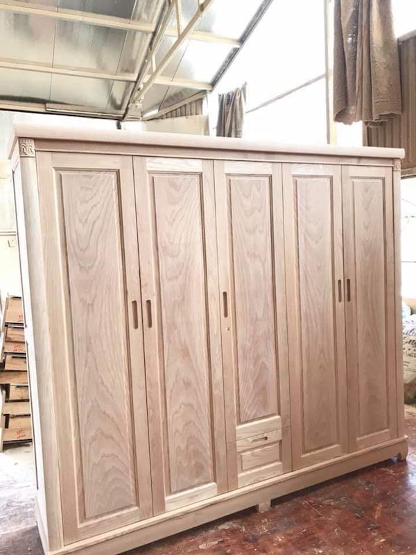 tủ quần áo gỗ sồi nga 5 cánh