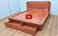 Giường Ngủ Gỗ 2 Hộc Kéo
