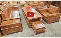 Sofa Đối Gỗ Hương Đá