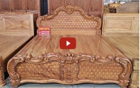 Giường Ngủ Gỗ Hương Đá Tân Cổ Điển Đẹp