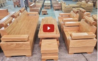 Sofa Đối Gỗ Gõ Đỏ Kim Cương Nguyên Khối