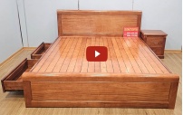 Mẫu Giường Ngủ Đẹp Hiện Đại Gỗ Xoan Đào 