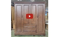 Tủ áo 3 buồng màu óc chó