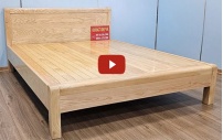 Giường ngủ đẹp hiện đại gỗ sồi Nga