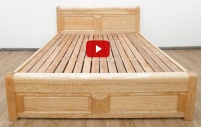 Giường Ngủ Gỗ Sồi Hiện Đại GN327