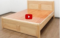 Mẫu giường ngủ gỗ sồi siêu bền đẹp