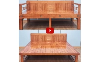 Ghế kéo ra thành giường gỗ xoan đào