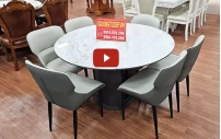 Bàn Ăn Mặt Đá Thông MInh Đẹp Hiện Đại