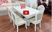 Bàn Ăn Tân Cổ Điển gỗ Cao Cấp 8 Ghế