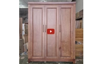 Tủ Quần Áo Gỗ Sồi Màu Óc Chó