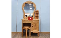 Bàn Trang Điểm Gỗ Gõ Đỏ Hoa Hồng BP11