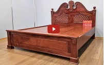 Giường Ngủ Tân Cổ Điển Cao Cấp Gỗ Xoan Đào