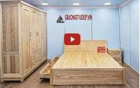 Nội thất phòng Ngủ Giường ngủ Tủ quần áo Gỗ Sồi 