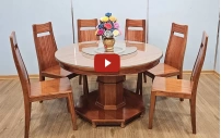 Bộ Bàn Ăn Tròn 6 Ghế Hiện Đại