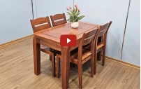 Bộ Bàn Ăn 4 Ghế Đẹp Hiện Đại Gỗ Xoan Đào