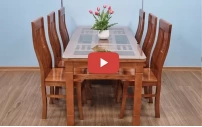 Bộ Bàn Ăn gỗ Sồi 6 Ghế Hiện Đại