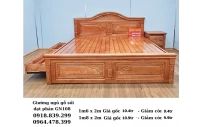 Giường Ngủ Gỗ Sồi Nữ Hoàng Có Ngăn Kéo