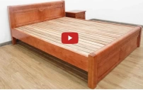 mẫu giường Ngủ Gỗ Sồi Giá Tốt Quận 12GN341