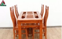 Bàn Ăn 4 Ghế Gỗ Sồi 