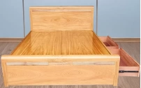 Giường ngủ có hộc kéo gỗ gõ đỏ - GN70