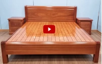 Giường ngủ hiện đại gỗ xoan đào - GN14