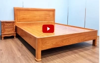 Giường ngủ hiện đại gỗ gõ đỏ - GN64