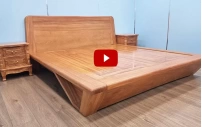 Giường ngủ hiện đại kiểu nhật gỗ gõ đỏ - GN180