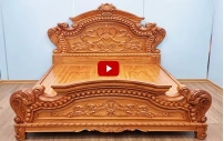 Giường ngủ tân cổ điển gỗ gõ đỏ - GN181