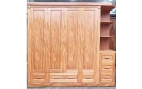 Tủ áo 3 buồng có góc trang trí gỗ đinh hương