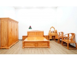 Top mẫu giường gỗ gõ đỏ 2mx2m2 sang trọng chất lượng cao