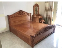 Giao giường ngủ và bàn trang điểm gỗ gõ đỏ ở Trung Mỹ Tây, Quận 12