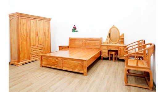 Combo phòng ngủ gỗ gõ đỏ CB51