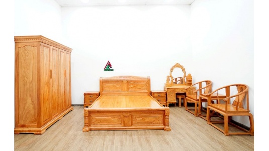 Combo phòng ngủ gỗ gõ đỏ CB67