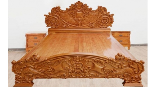 Giường Gỗ Gõ Đỏ Hoàng Gia GN48