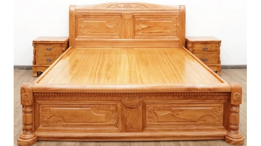 Giường Ngủ Gỗ Đỏ Bền Đẹp GN67