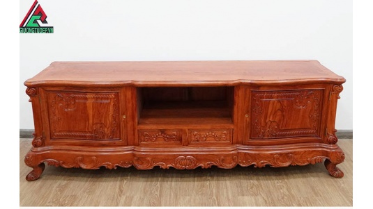 Kệ Tivi Gỗ Hương Đá 2m4 Đẹp KTV22
