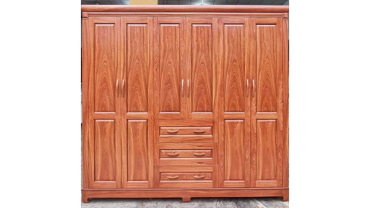 Tủ Áo 6 Cánh Gỗ Hương Đá