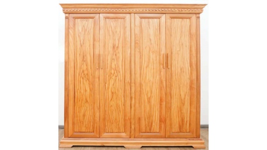 Tủ Quần Áo Gỗ Gõ Đỏ Trơn Hiện Đại TA54