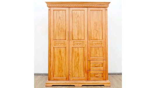 Tủ Quần Áo Gỗ Gõ Đỏ 2 Buồng 1m6 