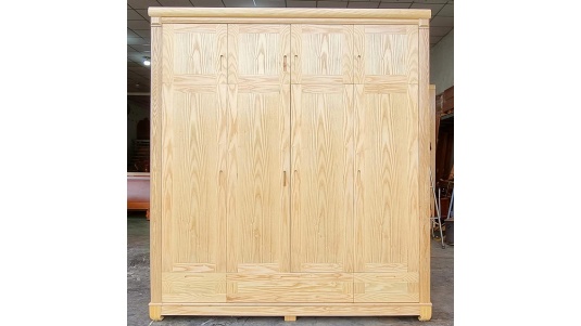 Tủ Quần Áo Gỗ Sồi 3 Buồng 2 Tầng 
