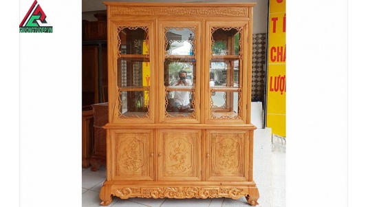 Tủ rượu gỗ gõ đỏ TR06